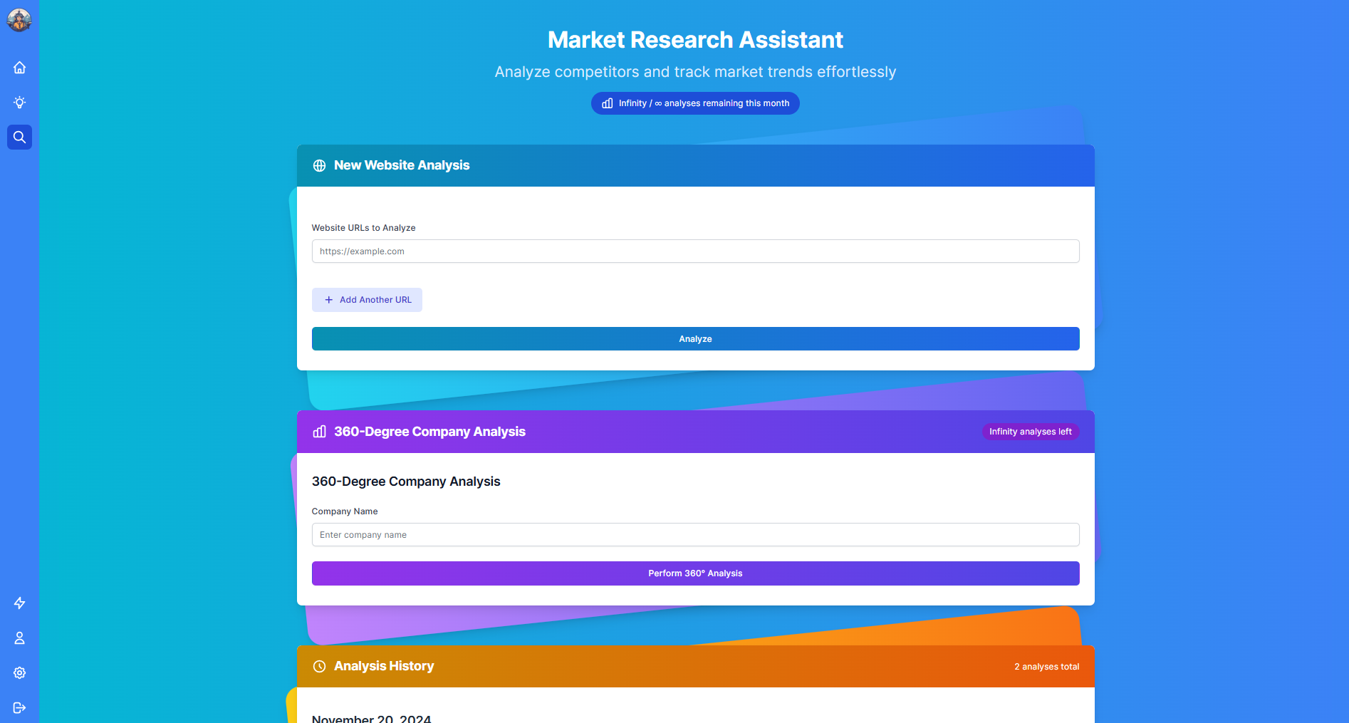 Market Research Interface